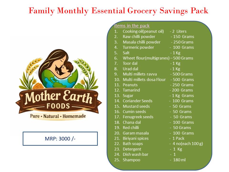 Family Monthly Essential Grocery Savings Pack
